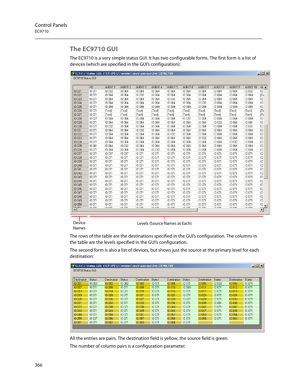 The ec9710 gui | Grass Valley NV9000-SE v.5.0 User Manual | Page 384 / 540