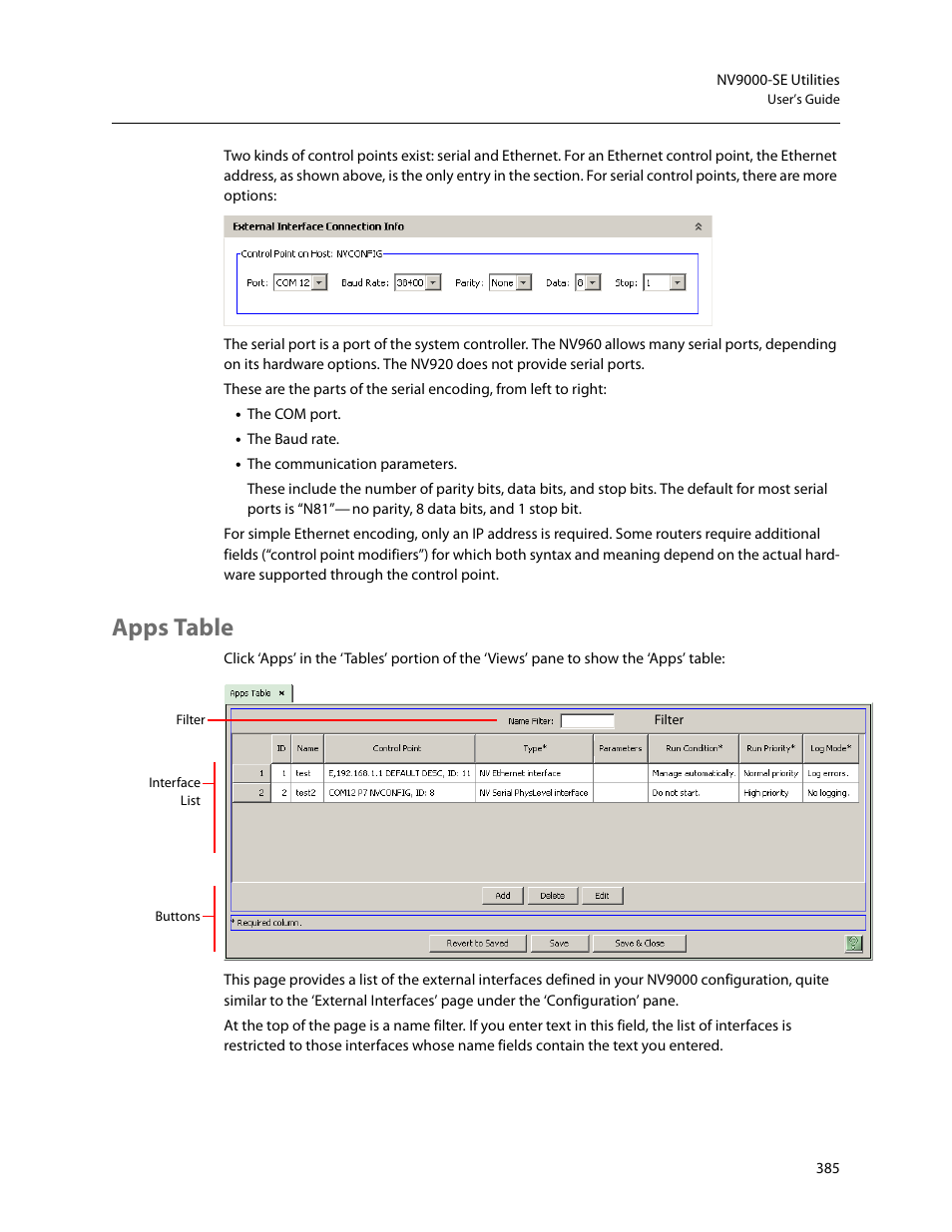 Apps table | Grass Valley NV9000-SE v.5.0 User Manual | Page 403 / 540