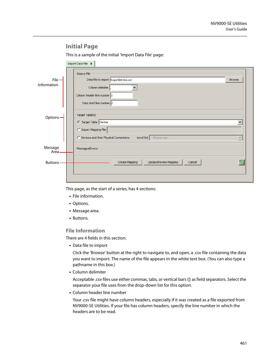 File information, Initial page | Grass Valley NV9000-SE v.5.0 User Manual | Page 479 / 540