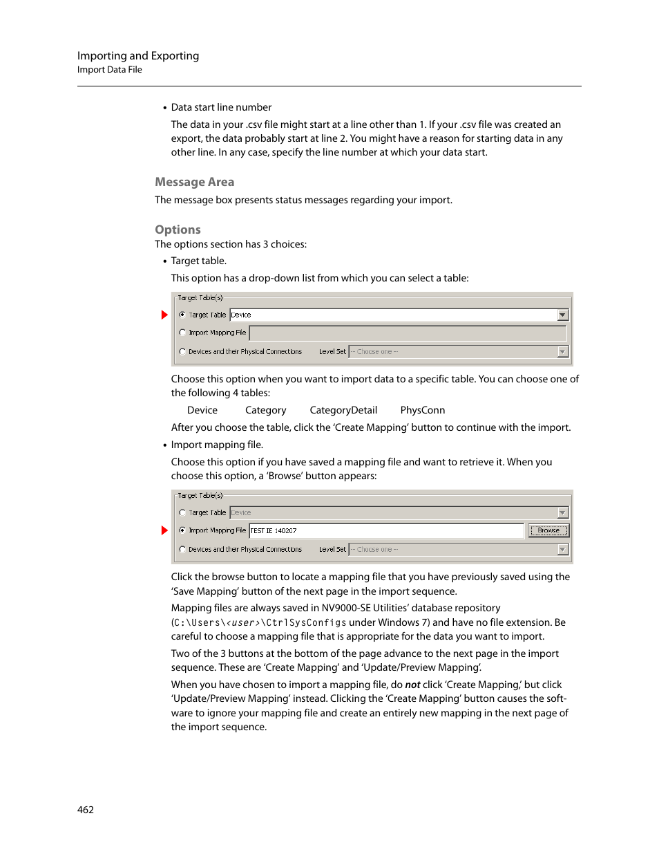 Message area, Options | Grass Valley NV9000-SE v.5.0 User Manual | Page 480 / 540