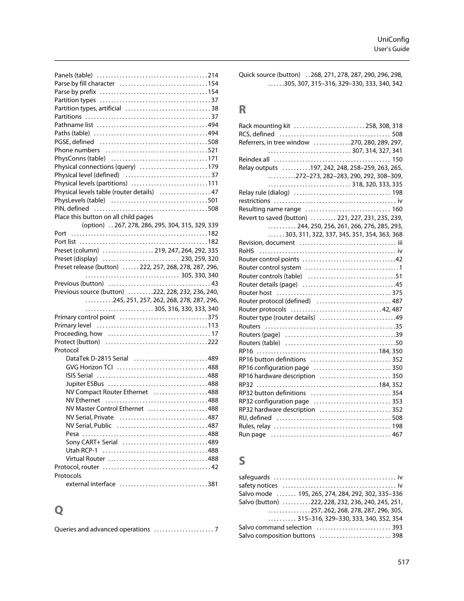 Grass Valley NV9000-SE v.5.0 User Manual | Page 535 / 540