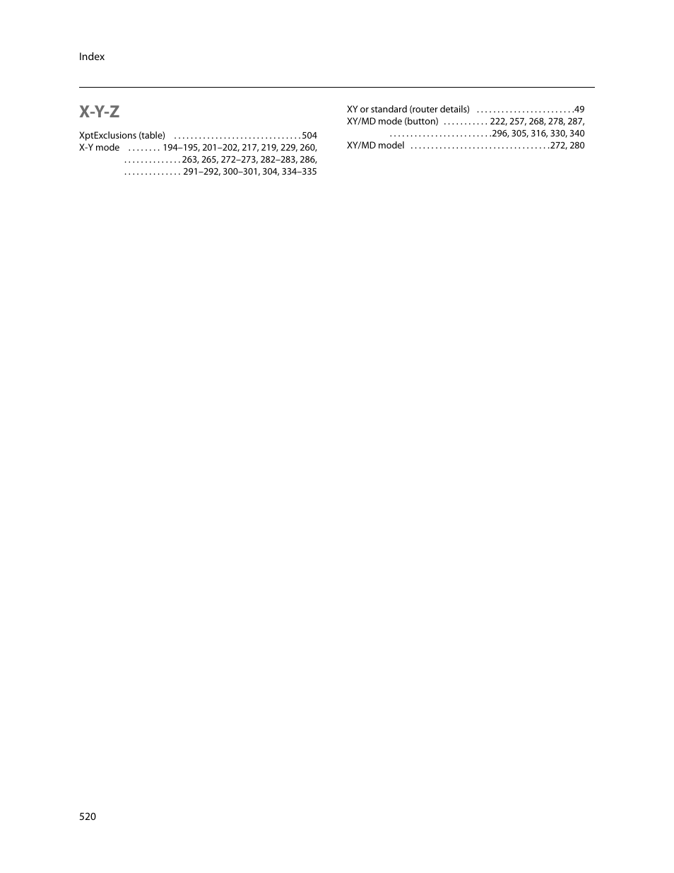 X-y-z | Grass Valley NV9000-SE v.5.0 User Manual | Page 538 / 540