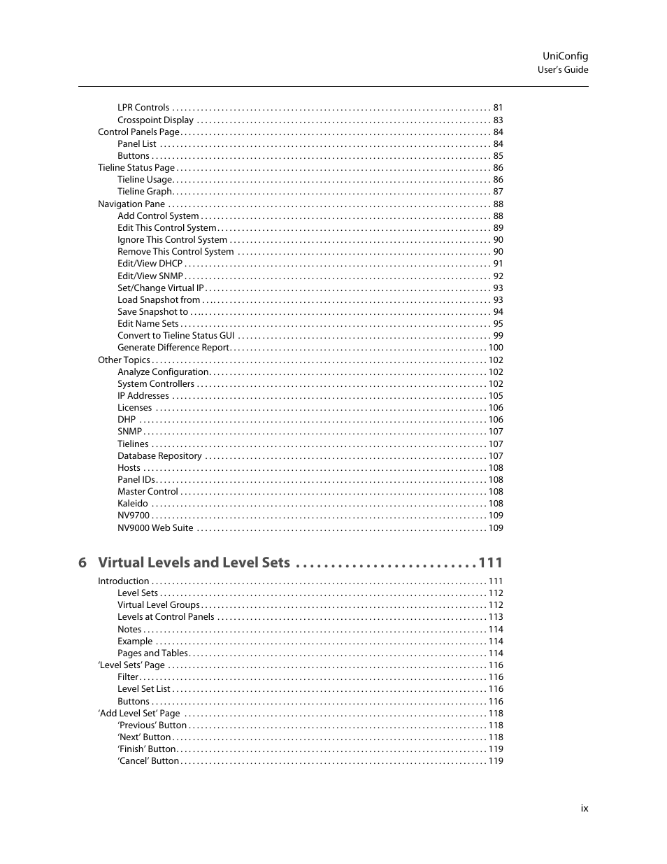 6 virtual levels and level sets | Grass Valley NV9000-SE v.5.0 User Manual | Page 9 / 540