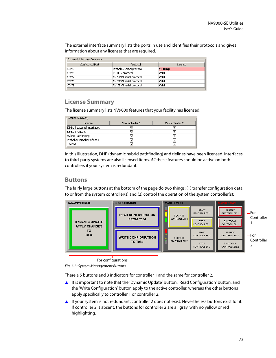 License summary, Buttons, License summary buttons | Grass Valley NV9000-SE v.5.0 User Manual | Page 91 / 540