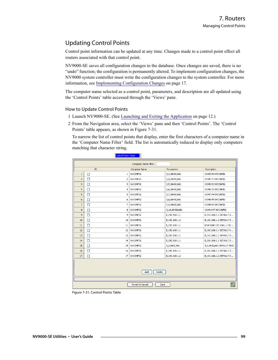 Updating control points, How to update control points, Routers | Grass Valley NV9000-SE v.3.0 User Manual | Page 119 / 590