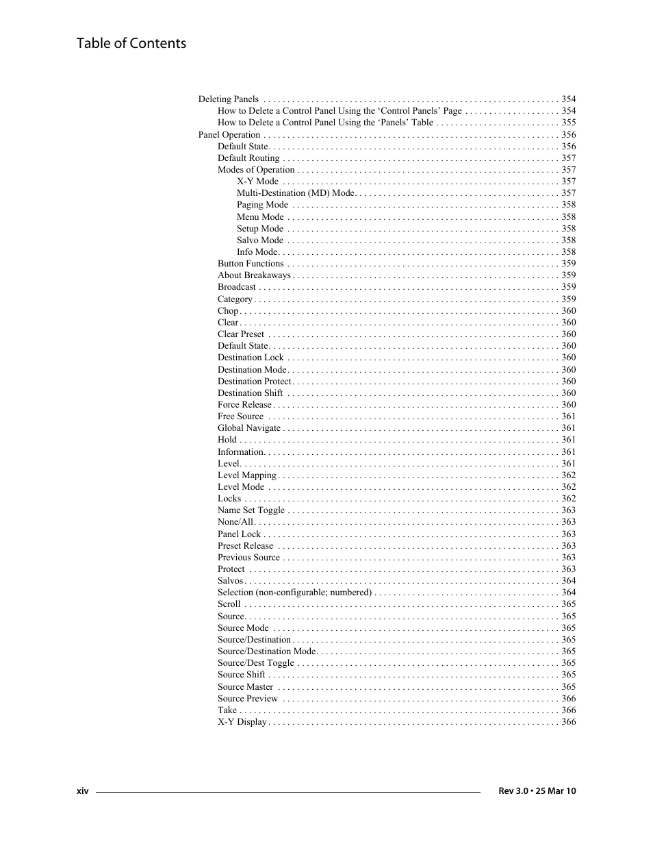Grass Valley NV9000-SE v.3.0 User Manual | Page 14 / 590
