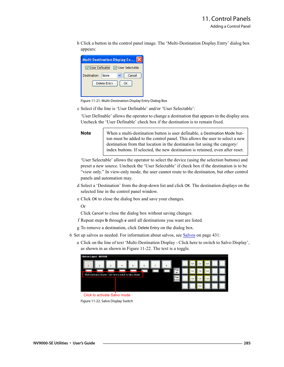 Control panels | Grass Valley NV9000-SE v.3.0 User Manual | Page 305 / 590
