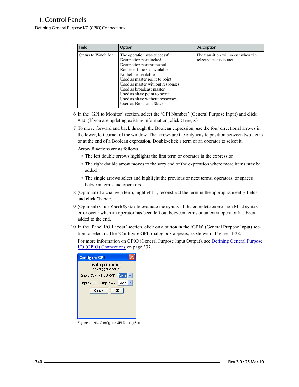 Control panels | Grass Valley NV9000-SE v.3.0 User Manual | Page 360 / 590