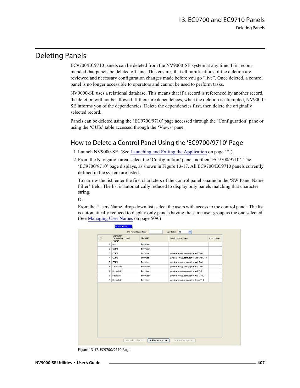 Deleting panels | Grass Valley NV9000-SE v.3.0 User Manual | Page 427 / 590