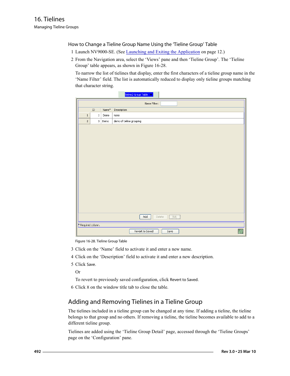 5 click save, Adding and removing tielines in a tieline group, Tielines | Grass Valley NV9000-SE v.3.0 User Manual | Page 512 / 590