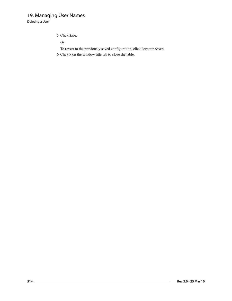 5 click save, Managing user names | Grass Valley NV9000-SE v.3.0 User Manual | Page 534 / 590