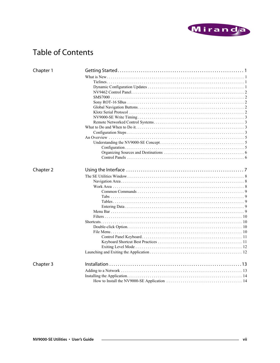 Grass Valley NV9000-SE v.3.0 User Manual | Page 7 / 590