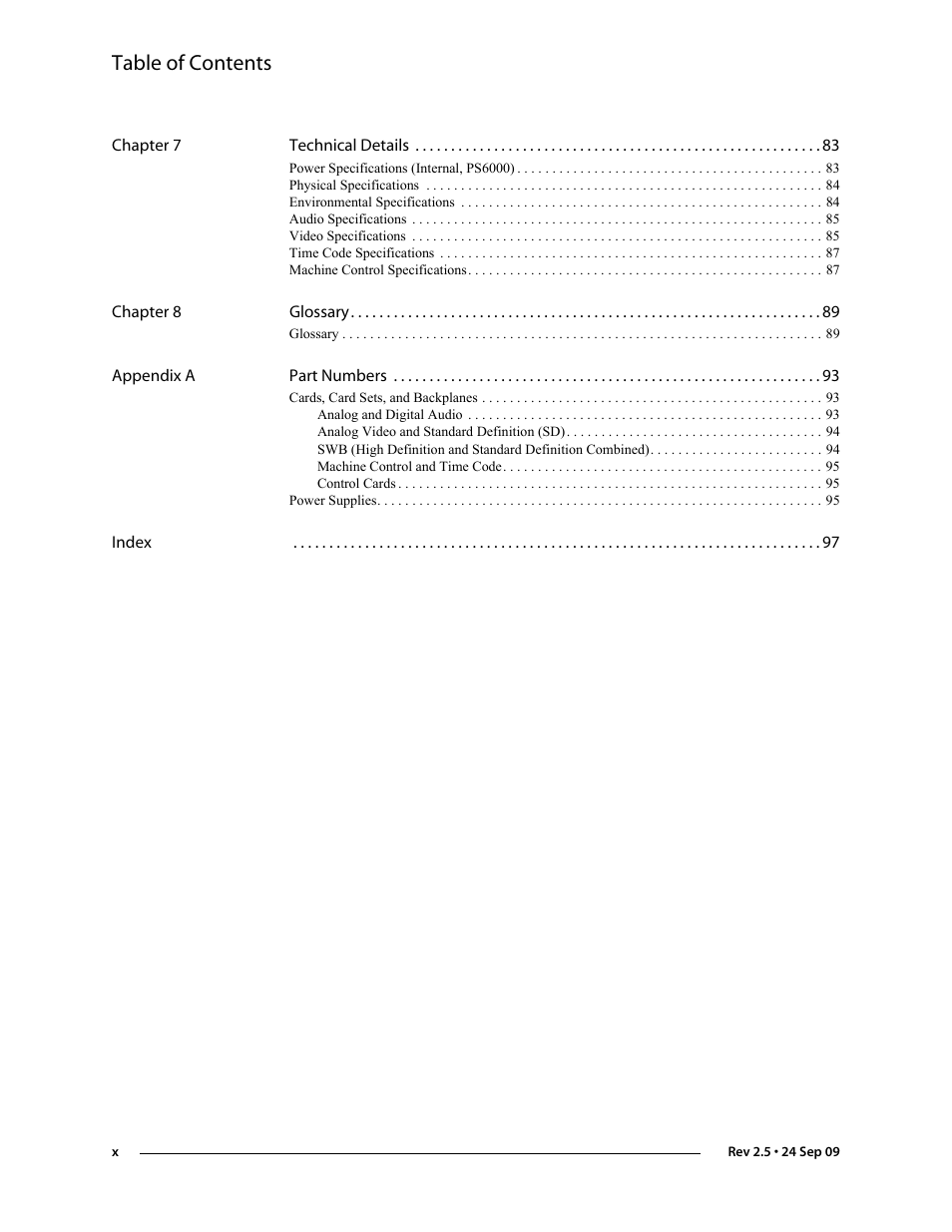 Grass Valley NV5128 v.2.5 User Manual | Page 10 / 114