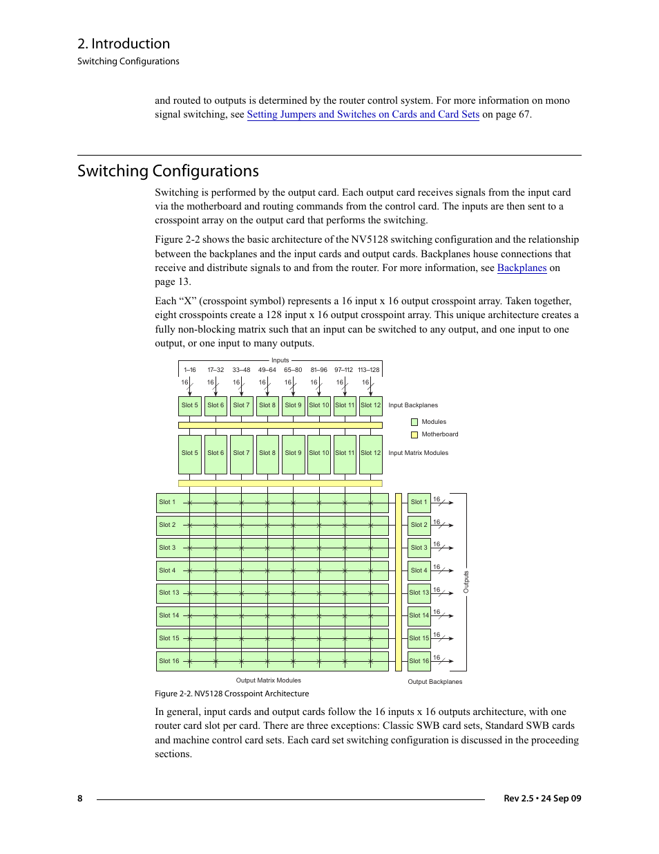 Switching configurations, Introduction | Grass Valley NV5128 v.2.5 User Manual | Page 18 / 114