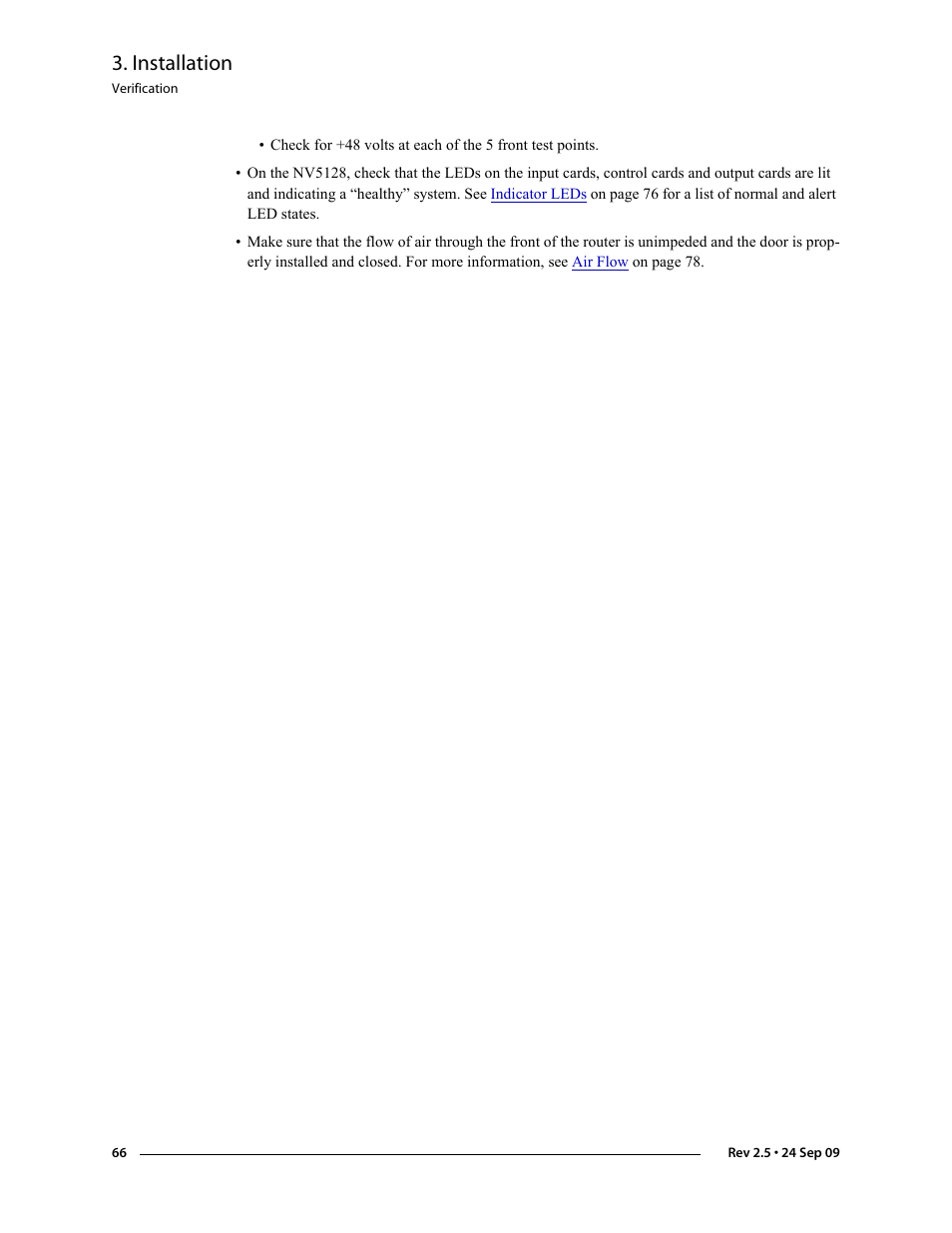 Installation | Grass Valley NV5128 v.2.5 User Manual | Page 76 / 114
