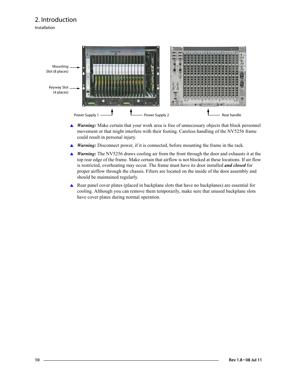 Introduction | Grass Valley NV5256 v.1.8 User Manual | Page 18 / 56