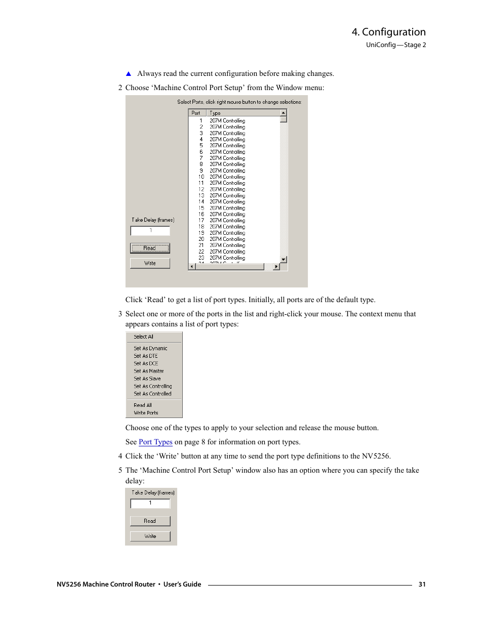 Configuration | Grass Valley NV5256 v.1.8 User Manual | Page 39 / 56
