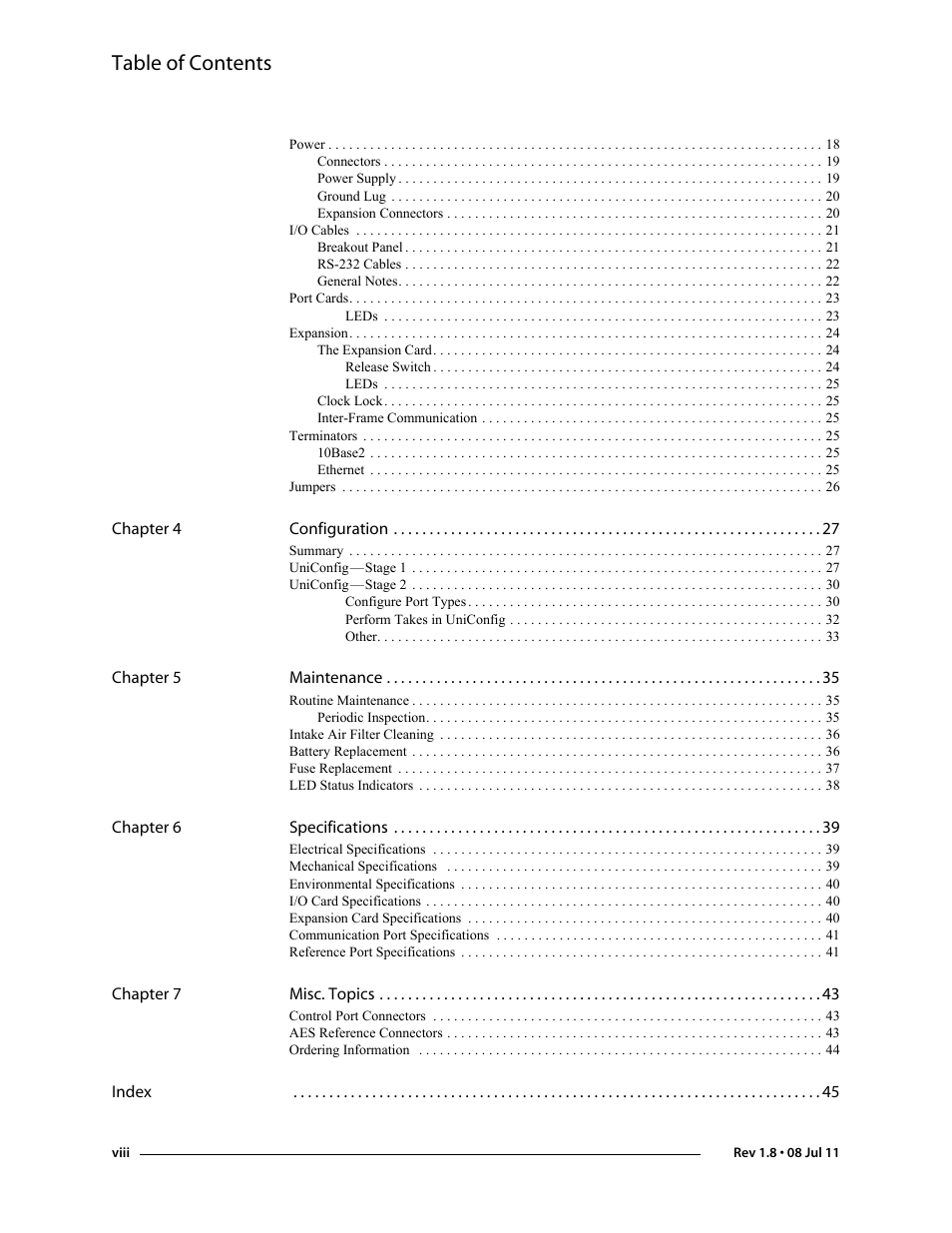Grass Valley NV5256 v.1.8 User Manual | Page 8 / 56