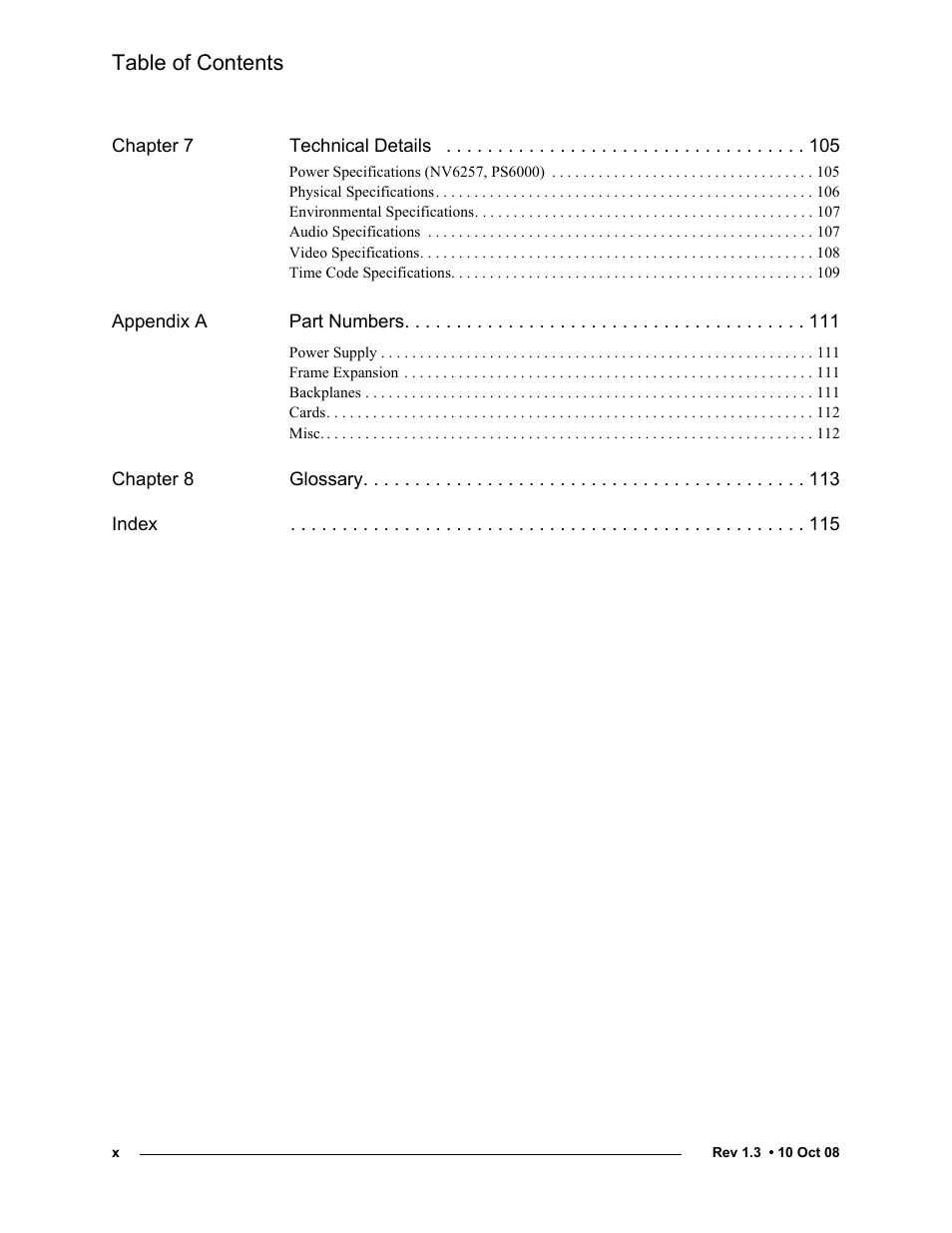Grass Valley NV7512 v.1.3 User Manual | Page 10 / 130