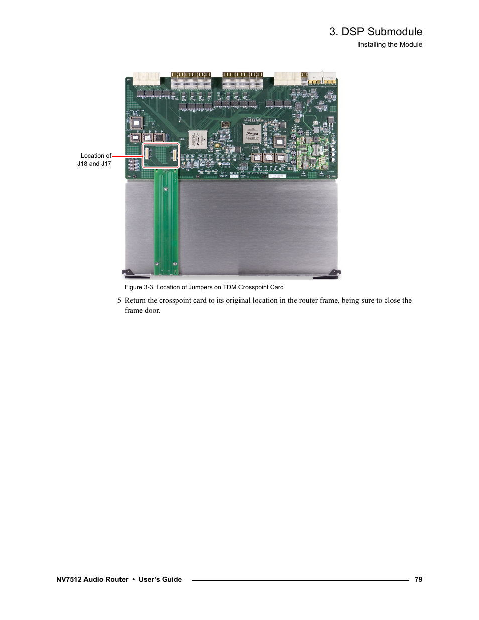 Dsp submodule | Grass Valley NV7512 v.1.3 User Manual | Page 89 / 130