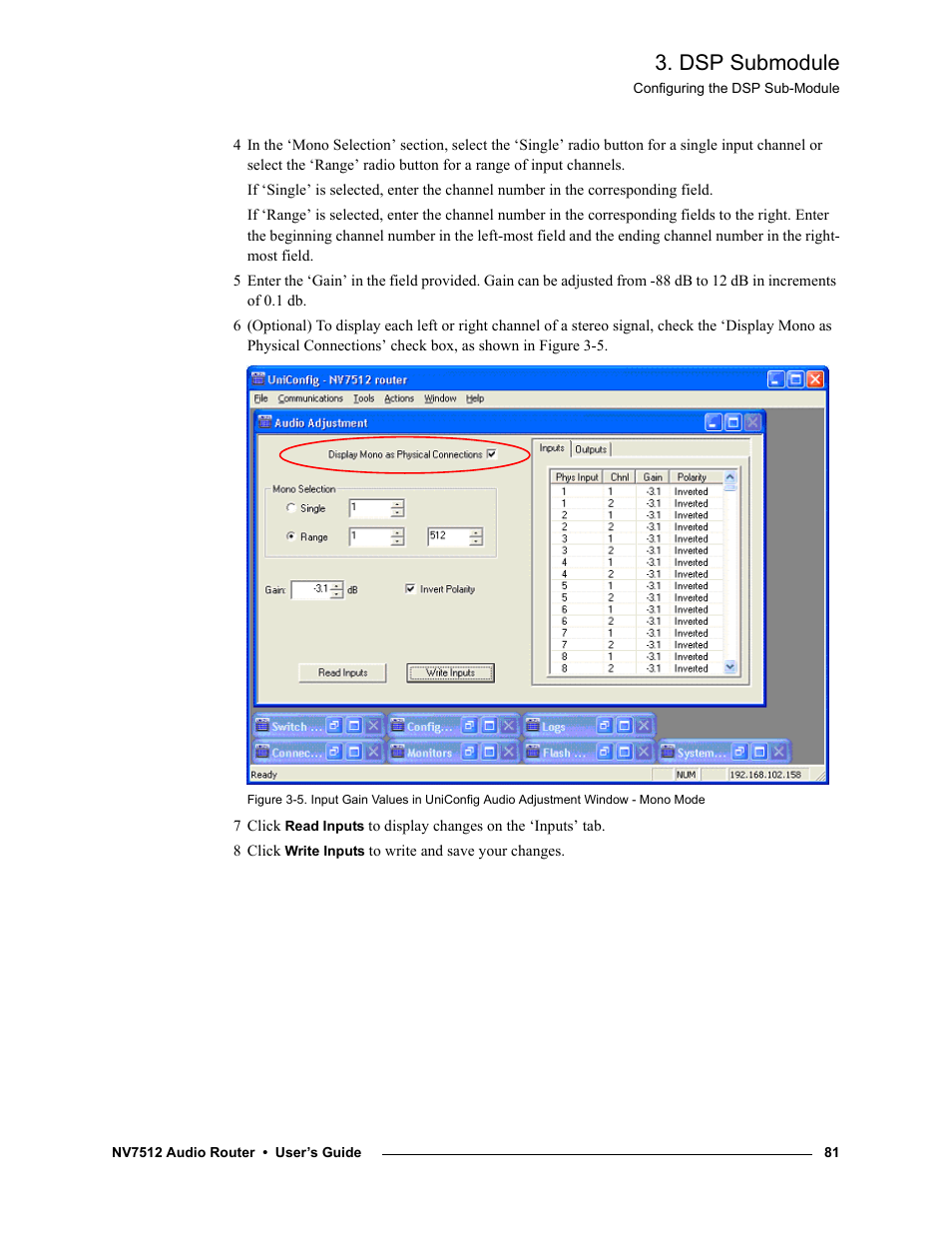 Dsp submodule | Grass Valley NV7512 v.1.3 User Manual | Page 91 / 130