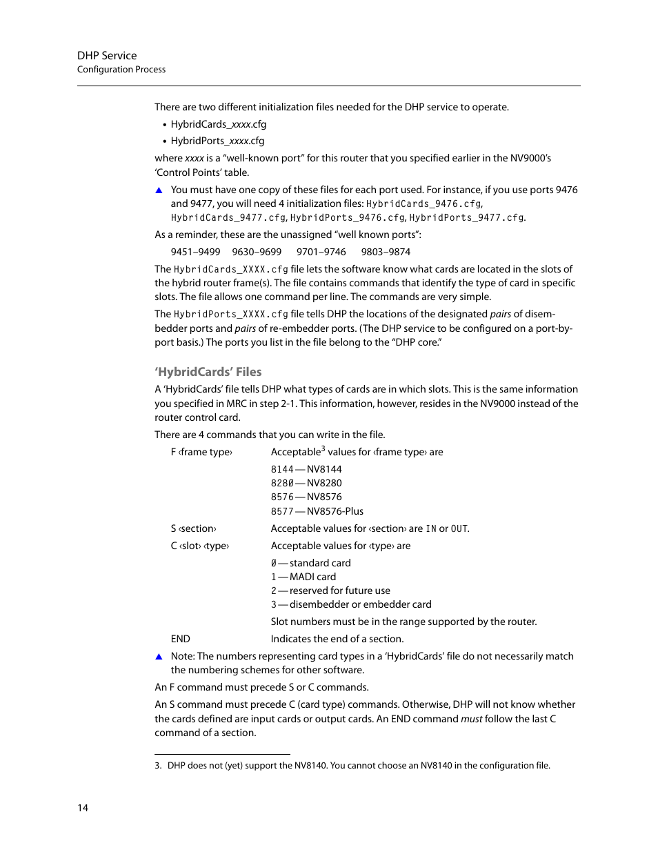 Hybridcards’ files, Dhp service | Grass Valley DHP v.1.1 User Manual | Page 22 / 66