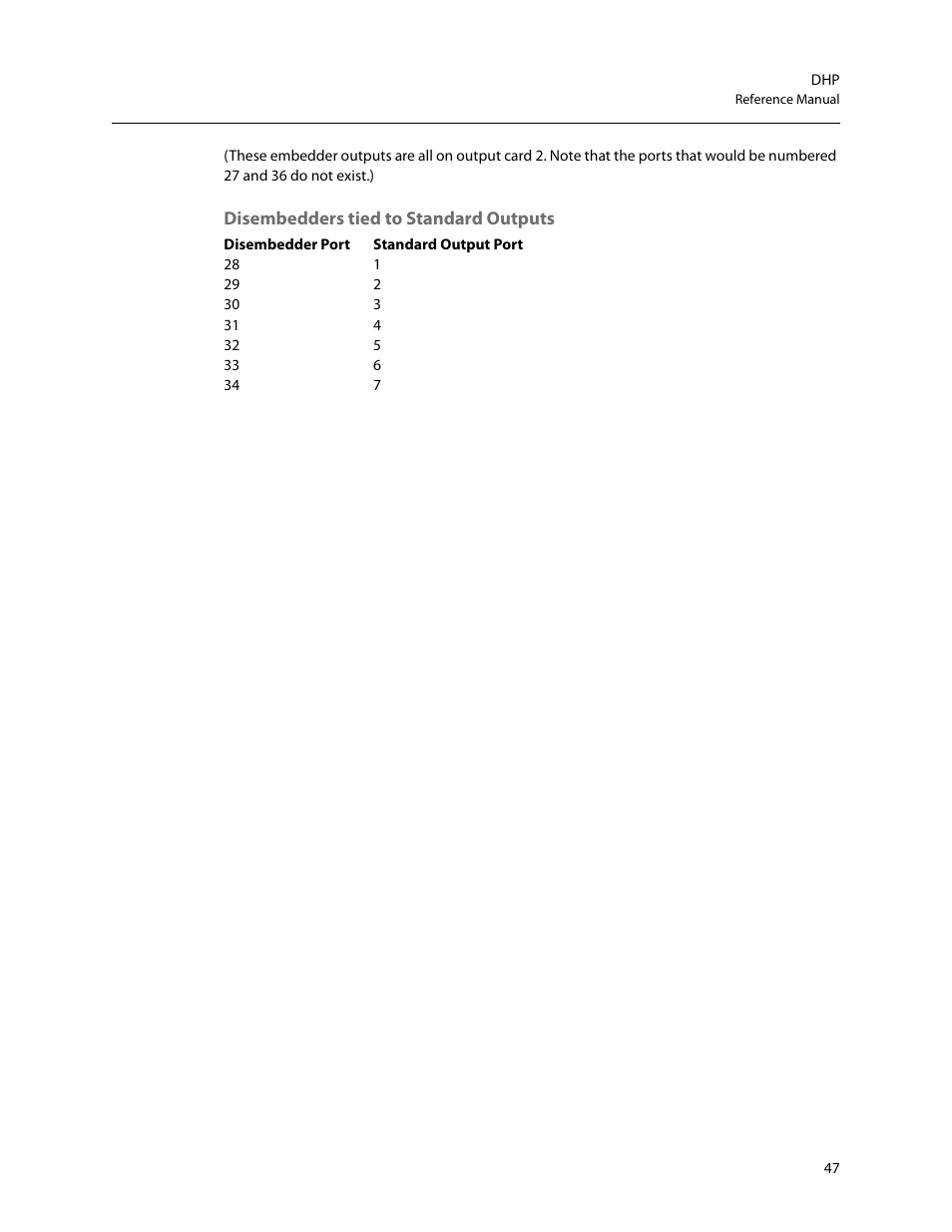 Disembedders tied to standard outputs | Grass Valley DHP v.1.1 User Manual | Page 55 / 66