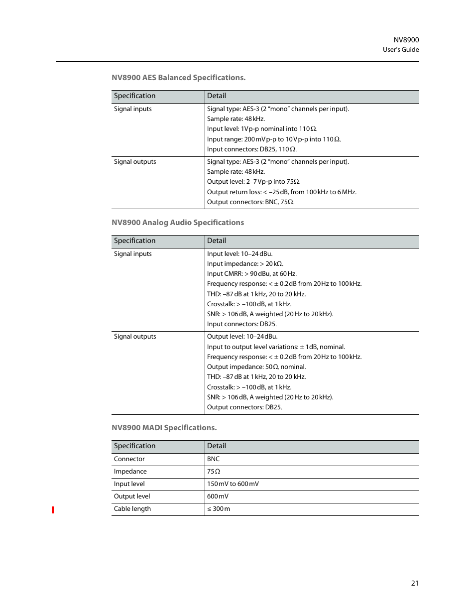 Grass Valley NV8900 Series v.1.3 User Manual | Page 29 / 44