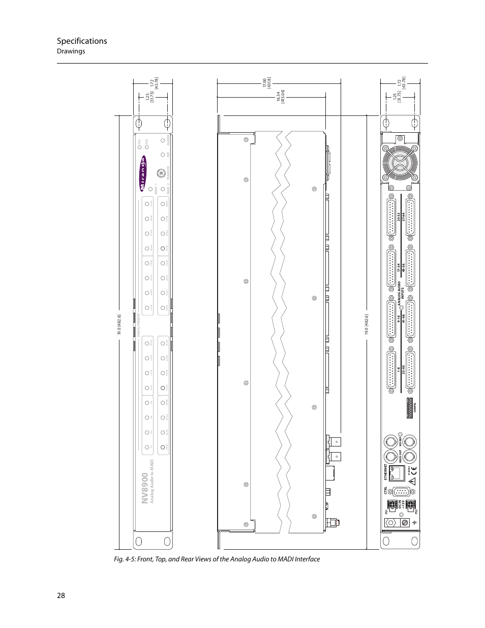 Specifications, Nv8900 | Grass Valley NV8900 Series v.1.3 User Manual | Page 36 / 44