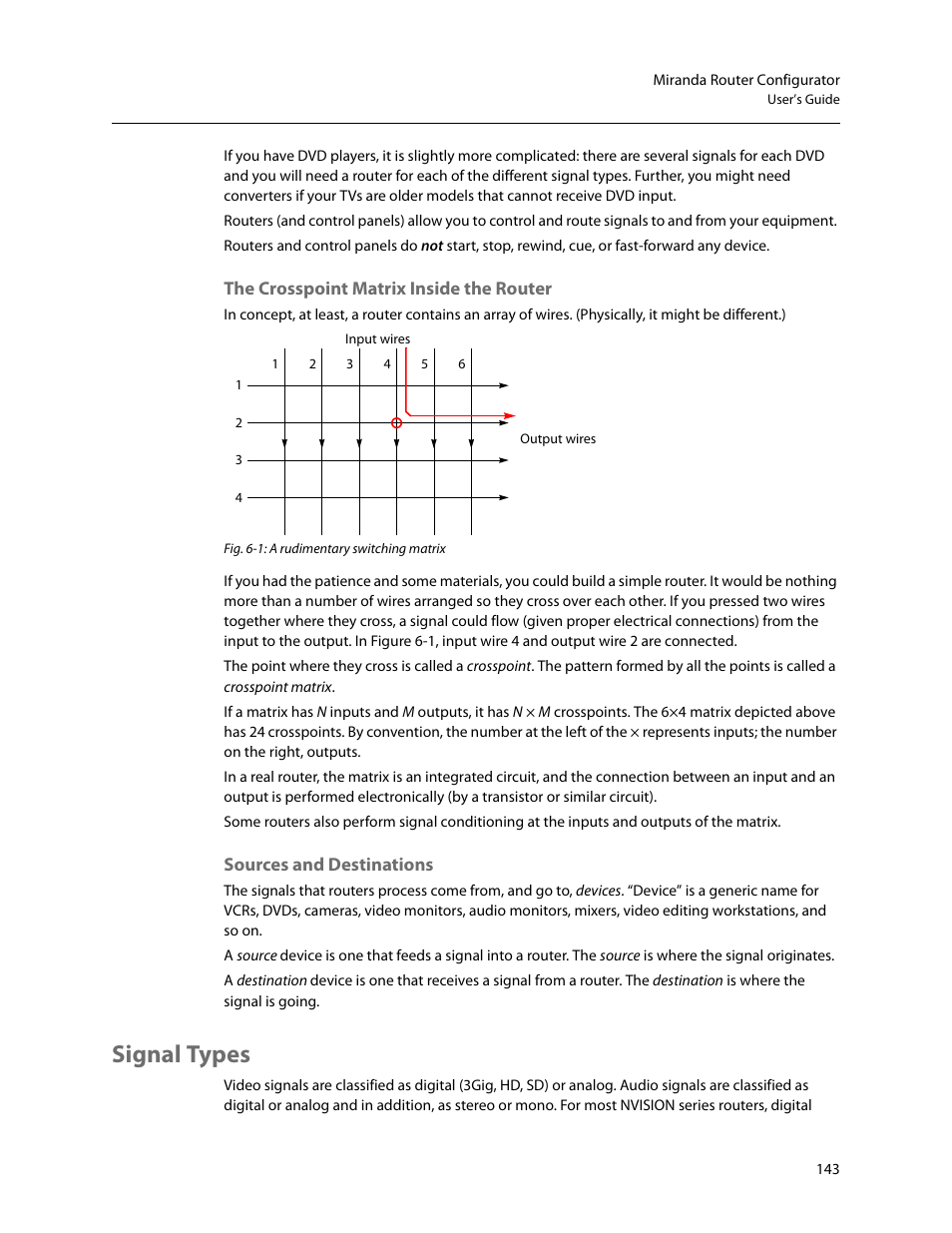 Signal types | Grass Valley MRC v.1.2 User Manual | Page 153 / 186