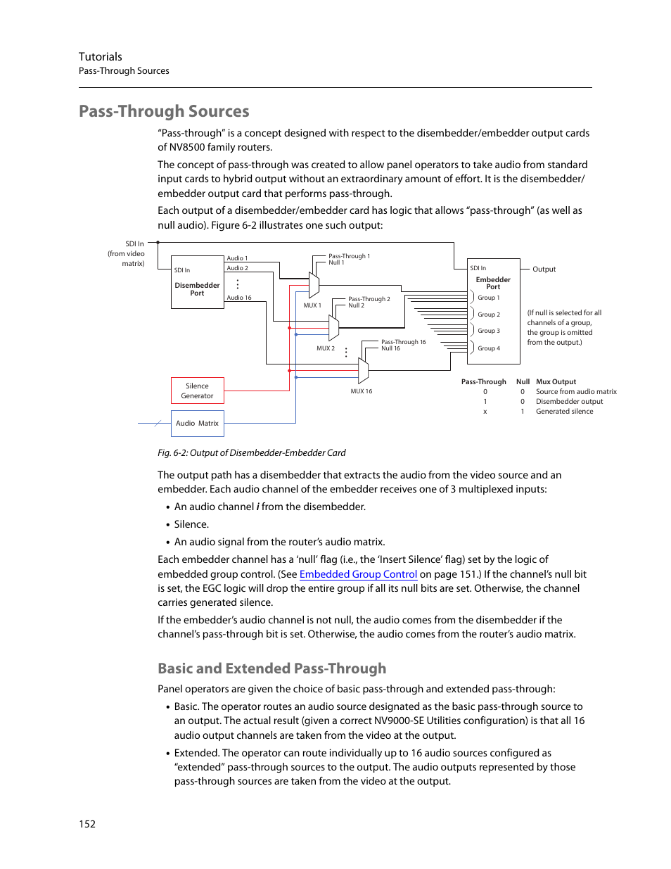 Pass-through sources, Basic and extended pass-through, Tutorials | Grass Valley MRC v.1.2 User Manual | Page 162 / 186