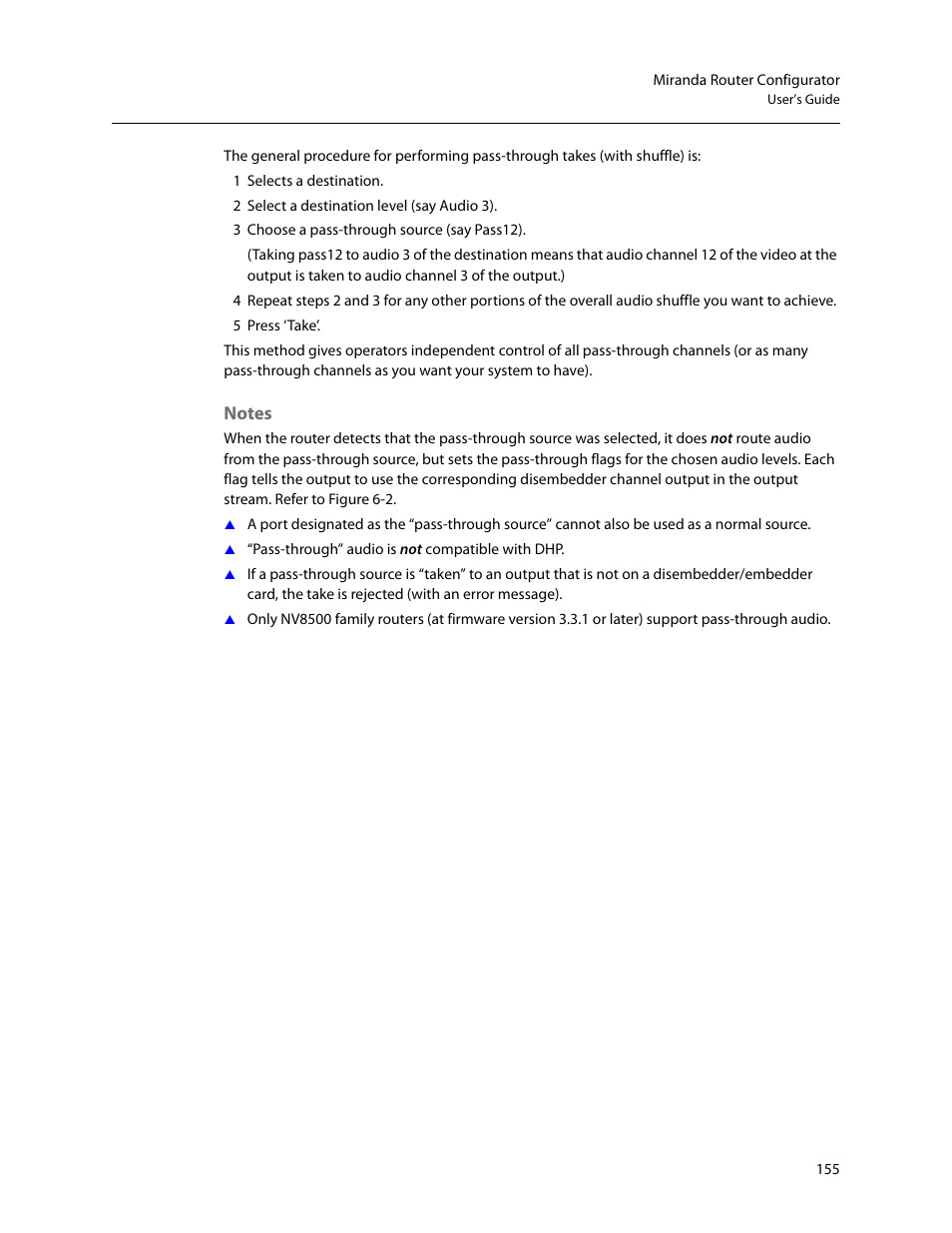 Notes | Grass Valley MRC v.1.2 User Manual | Page 165 / 186