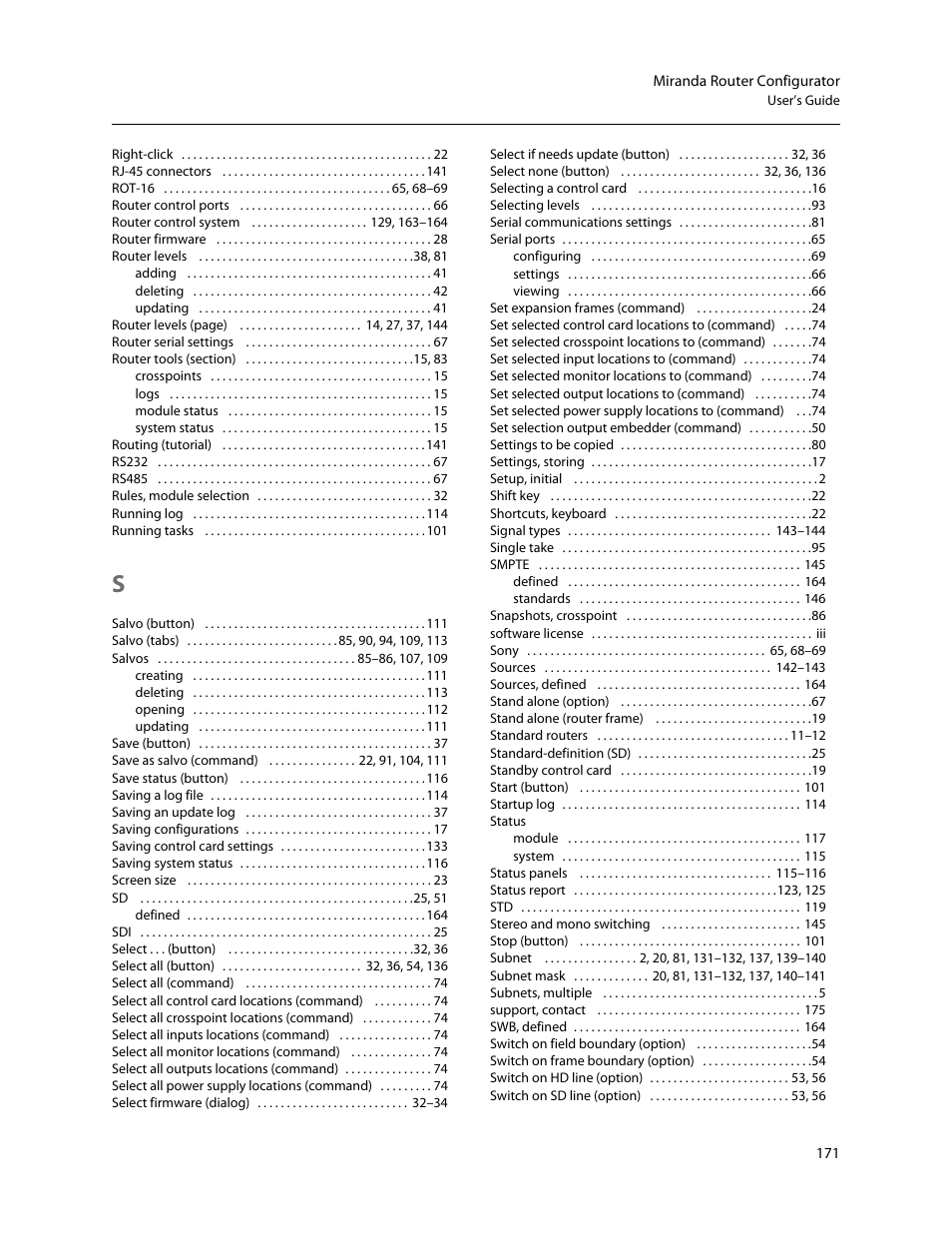 Grass Valley MRC v.1.2 User Manual | Page 181 / 186