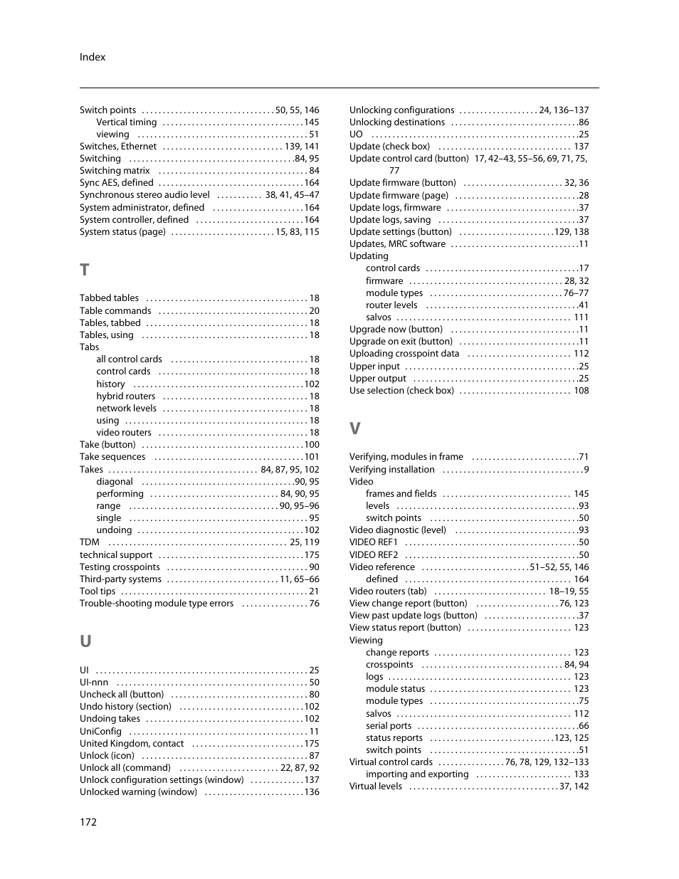 Grass Valley MRC v.1.2 User Manual | Page 182 / 186
