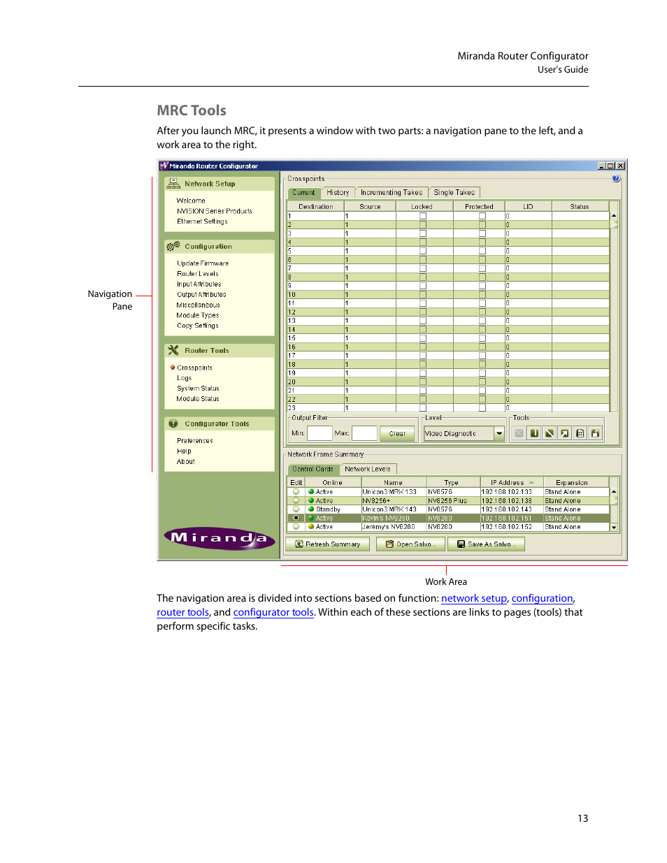 Mrc tools | Grass Valley MRC v.1.2 User Manual | Page 23 / 186