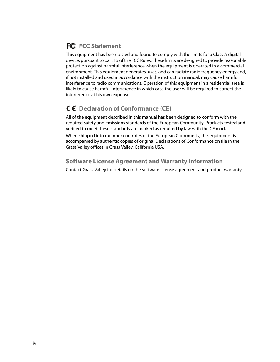 Grass Valley NV8500 Series v.3.5 User Manual | Page 4 / 246