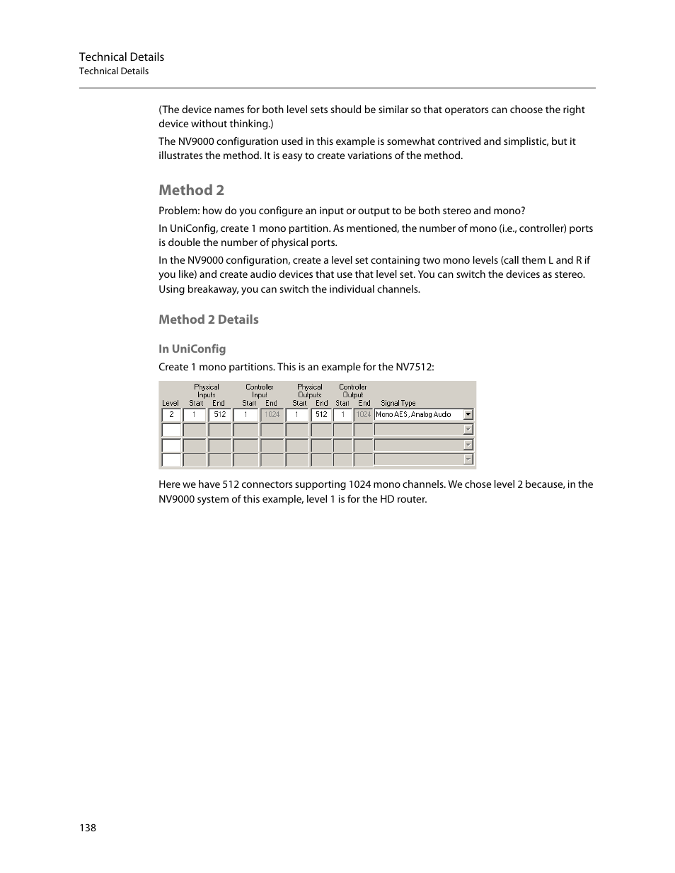 Method 2, Method 2 details | Grass Valley UniConfi NVISION Series v.2.1 User Manual | Page 150 / 166