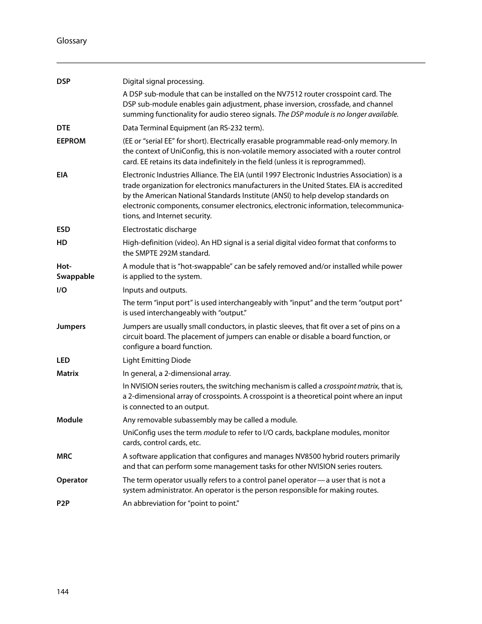 Grass Valley UniConfi NVISION Series v.2.1 User Manual | Page 156 / 166