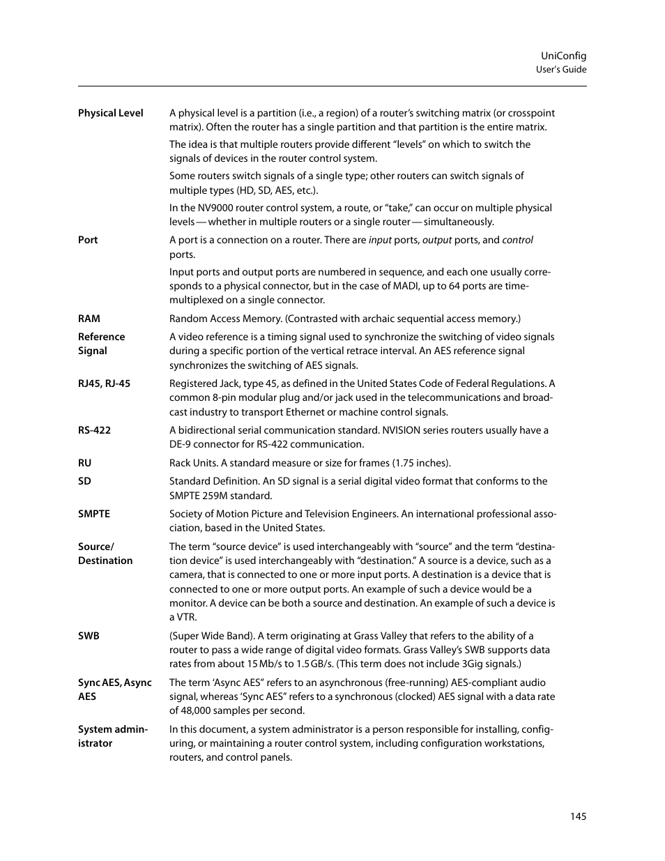 Grass Valley UniConfi NVISION Series v.2.1 User Manual | Page 157 / 166