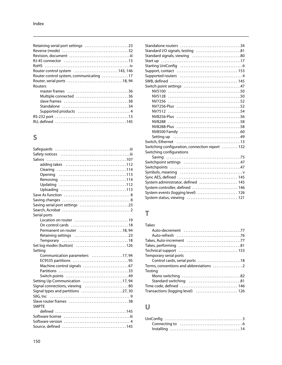 Grass Valley UniConfi NVISION Series v.2.1 User Manual | Page 162 / 166