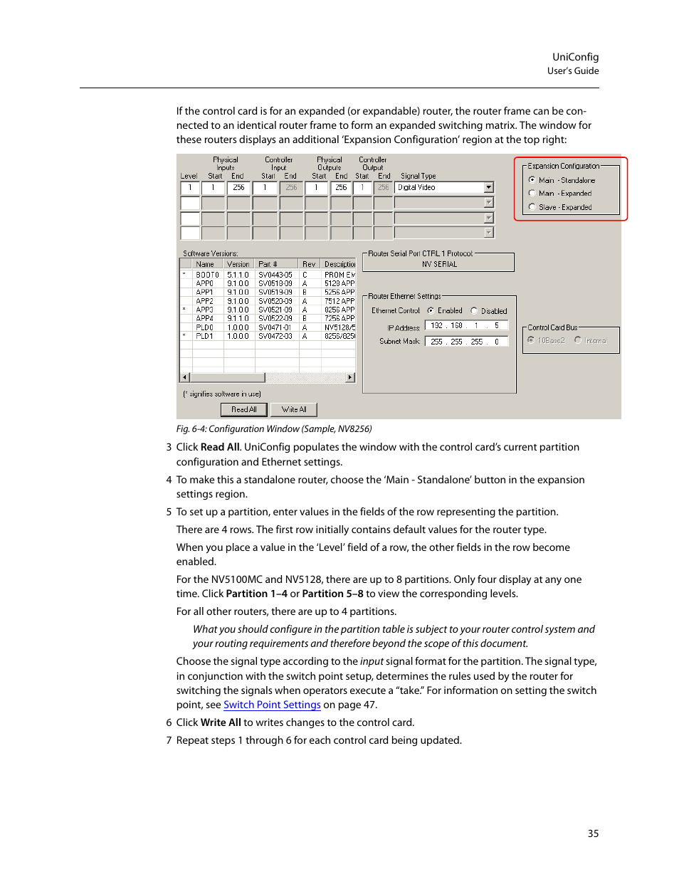Grass Valley UniConfi NVISION Series v.2.1 User Manual | Page 47 / 166