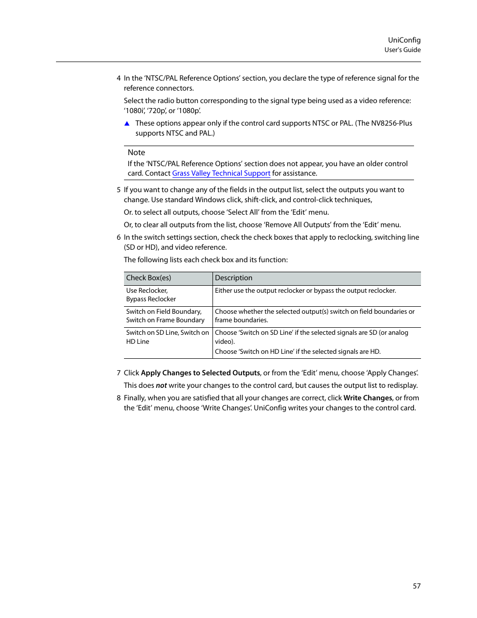 Grass Valley UniConfi NVISION Series v.2.1 User Manual | Page 69 / 166