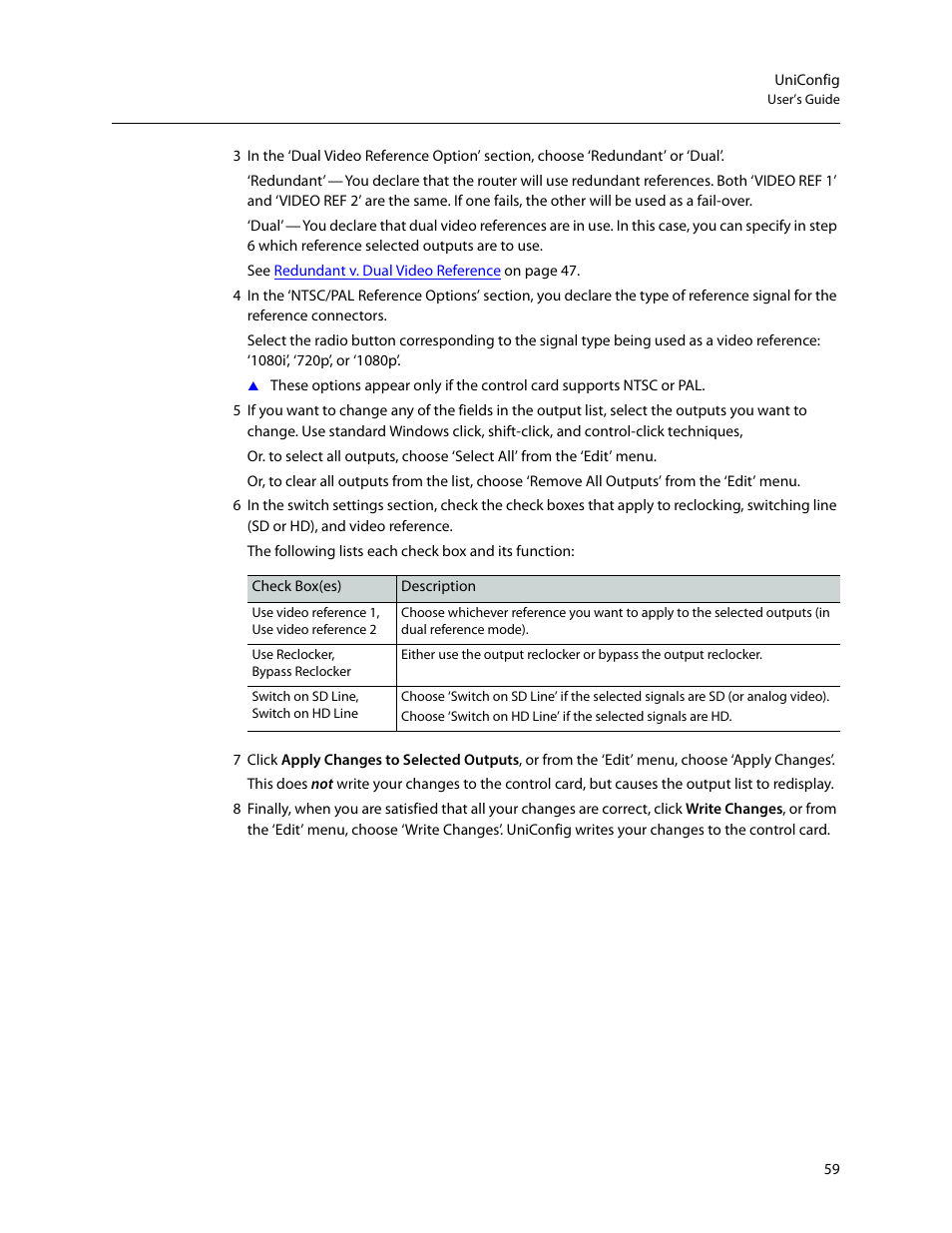 Grass Valley UniConfi NVISION Series v.2.1 User Manual | Page 71 / 166