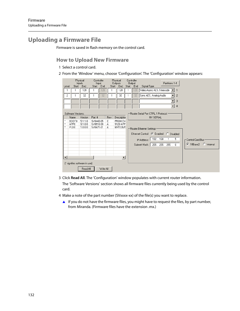 Uploading a firmware file, How to upload new firmware | Grass Valley UniConfi NVISION Series v.2.0 User Manual | Page 142 / 178