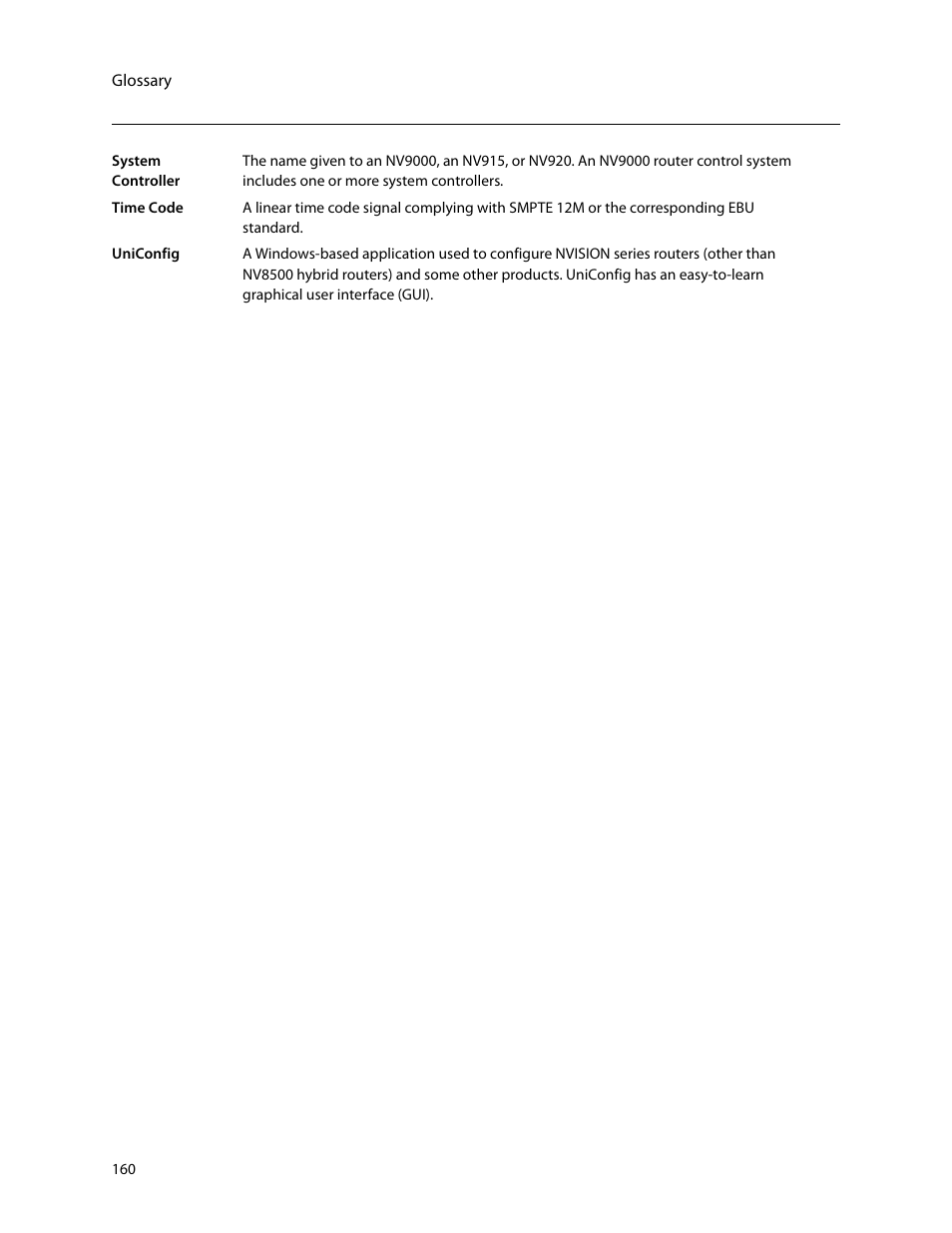 Grass Valley UniConfi NVISION Series v.2.0 User Manual | Page 170 / 178