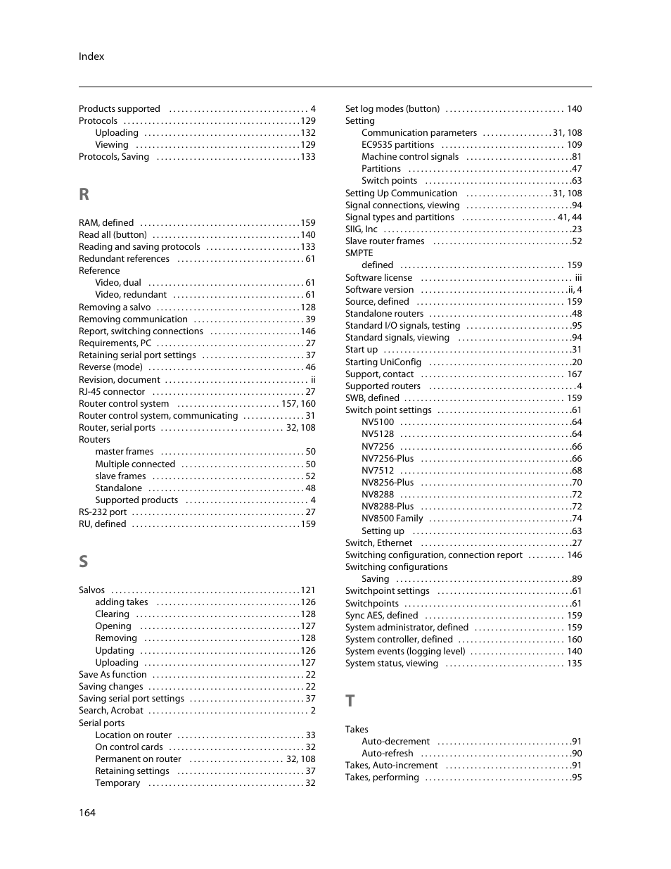 Grass Valley UniConfi NVISION Series v.2.0 User Manual | Page 174 / 178
