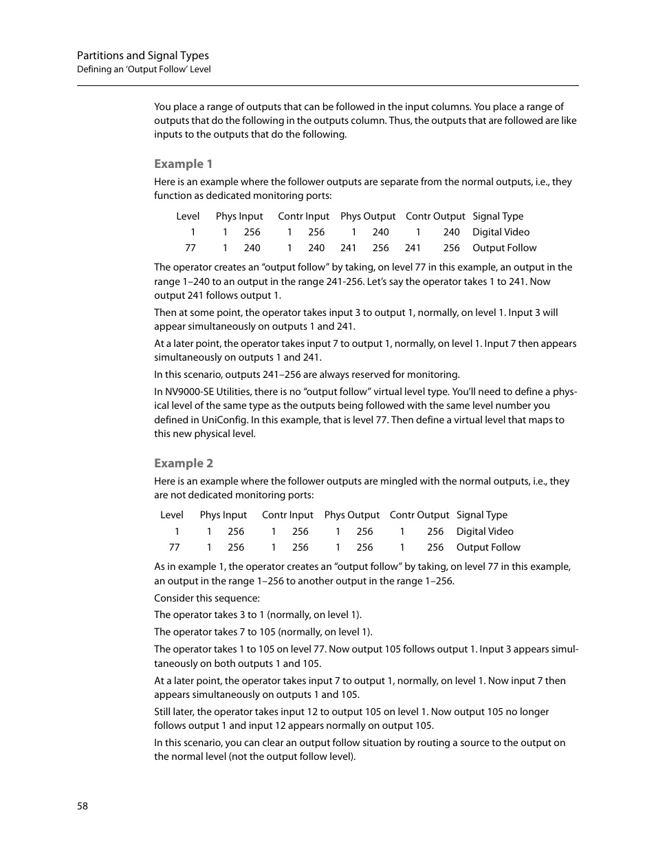 Example 1 example 2 | Grass Valley UniConfi NVISION Series v.2.0 User Manual | Page 68 / 178