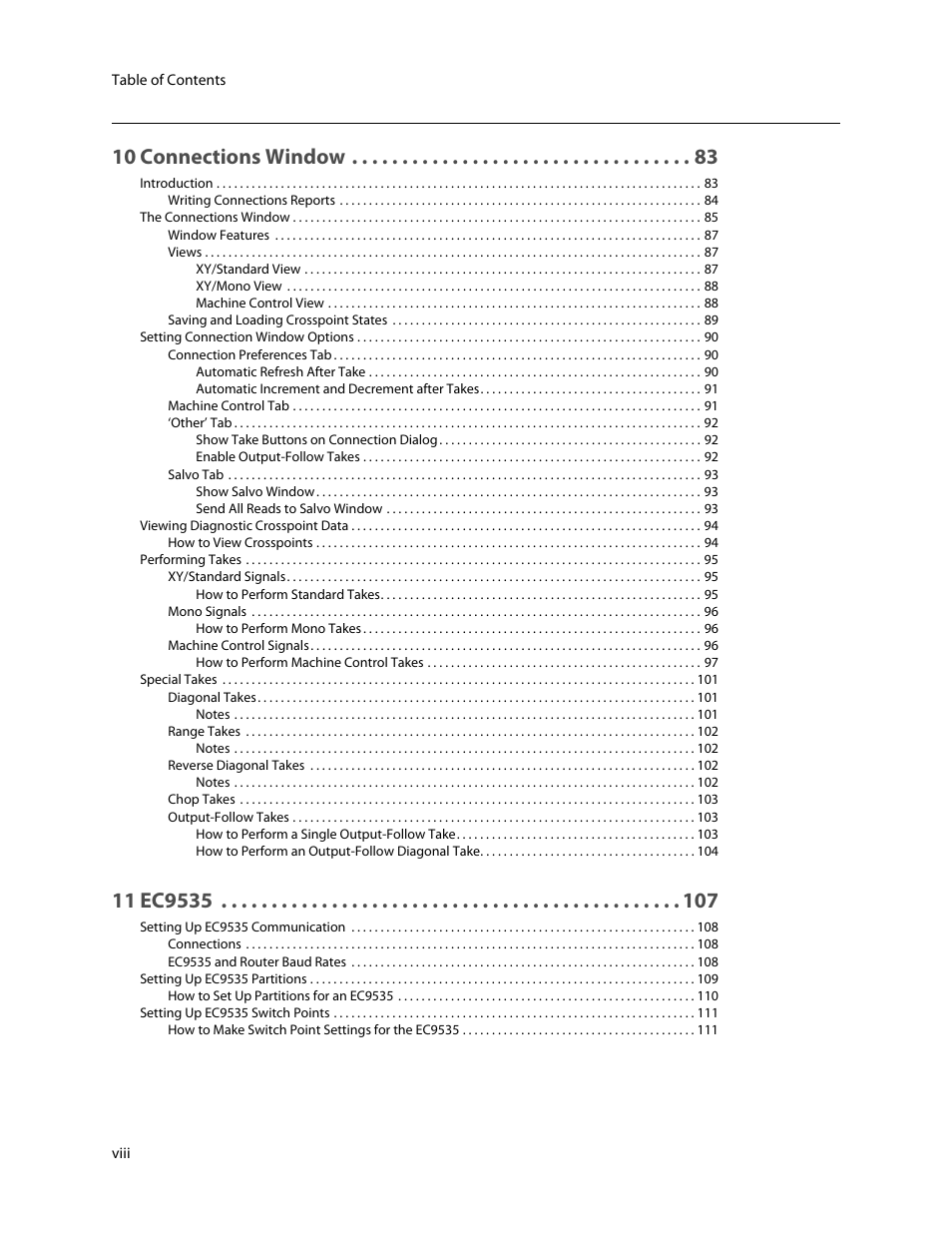 10 connections window | Grass Valley UniConfi NVISION Series v.2.0 User Manual | Page 8 / 178