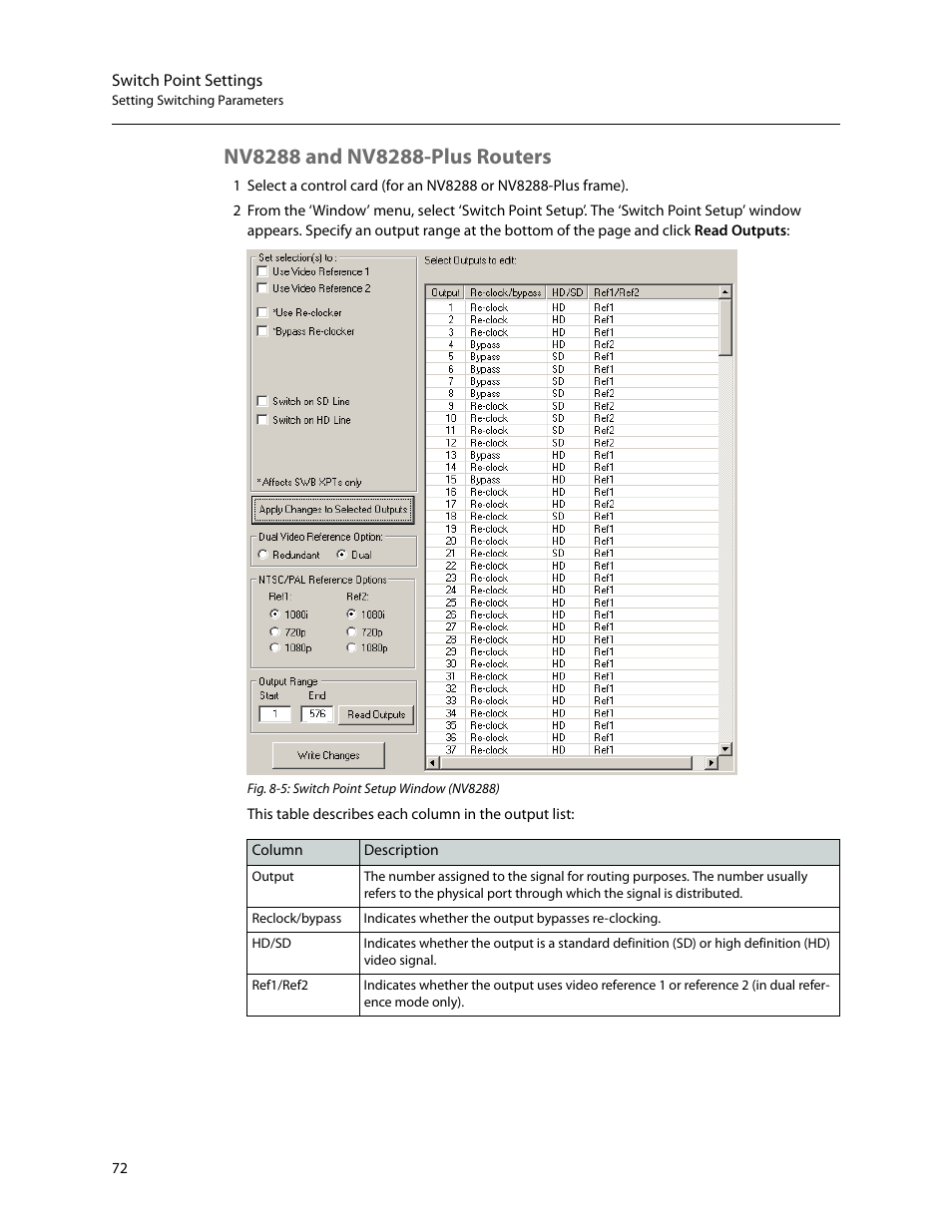 Nv8288 and nv8288-plus routers | Grass Valley UniConfi NVISION Series v.2.0 User Manual | Page 82 / 178
