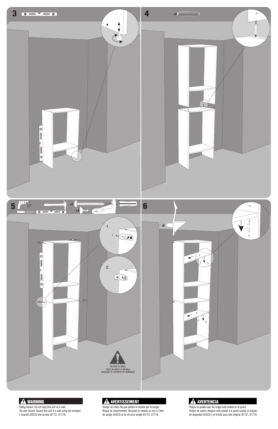 Closet Maid 20" Deep Tower D25TS User Manual | Page 2 / 2